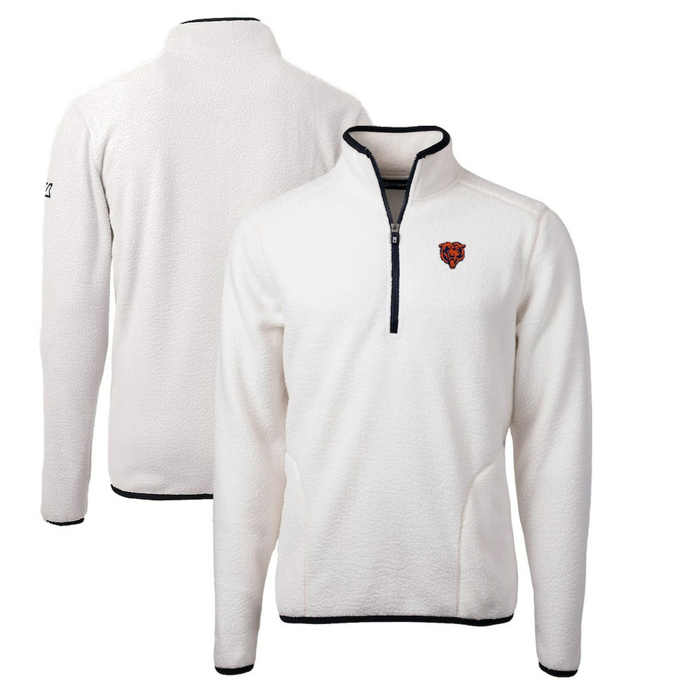 Cutter & Buck Throwback Eco Sherpa Fleece Quarter-Zip Pullover Jacket - Chicago Bears Pullover