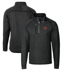 Cutter & Buck Throwback Logo Mainsail Sweater-Knit Half-Zip Pullover Jacket - Chicago Bears Pullover