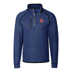 Cutter & Buck Throwback Logo Mainsail Sweater-Knit Half-Zip Pullover Jacket - Denver Broncos Pullover