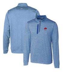 Cutter & Buck Stealth Heathered Throwback Logo Quarter-Zip Pullover Top - Buffalo Bills Pullover