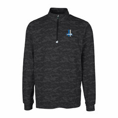 Cutter & Buck Throwback Logo Traverse Camo Print Stretch Quarter-Zip Pullover Top - Detroit Lions Pullover