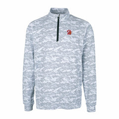 Cutter & Buck Throwback Logo Traverse Camo Print Stretch Quarter-Zip Pullover Top - Tampa Bay Buccaneers Pullover