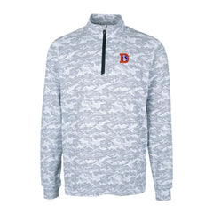 Cutter & Buck Throwback Logo Traverse Camo Print Stretch Quarter-Zip Pullover Top - Denver Broncos Pullover