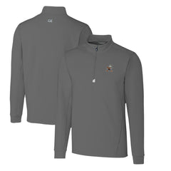 Cutter & Buck Throwback Logo Traverse Stretch Quarter-Zip Pullover Top - Cleveland Browns Pullover