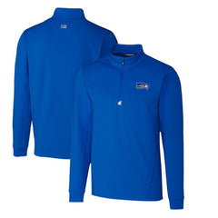 Cutter & Buck Throwback Logo Traverse Stretch Quarter-Zip Pullover Top - Seattle Seahawks Pullover