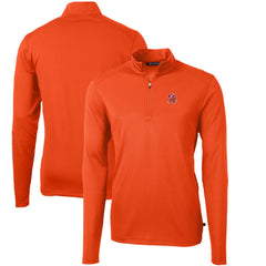 Cutter & Buck Throwback Logo Virtue Eco Pique Recycled Quarter-Zip Pullover Top - Tampa Bay Buccaneers Pullover