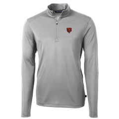 Cutter & Buck Throwback Logo Virtue Eco Pique Recycled Quarter-Zip Pullover Top - Chicago Bears Pullover