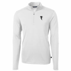 Cutter & Buck Throwback Logo Virtue Eco Pique Recycled Quarter-Zip Pullover Top - Atlanta Falcons Pullover