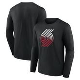 Portland Trail Blazers Gradient Logo Long Sleeve T-Shirt