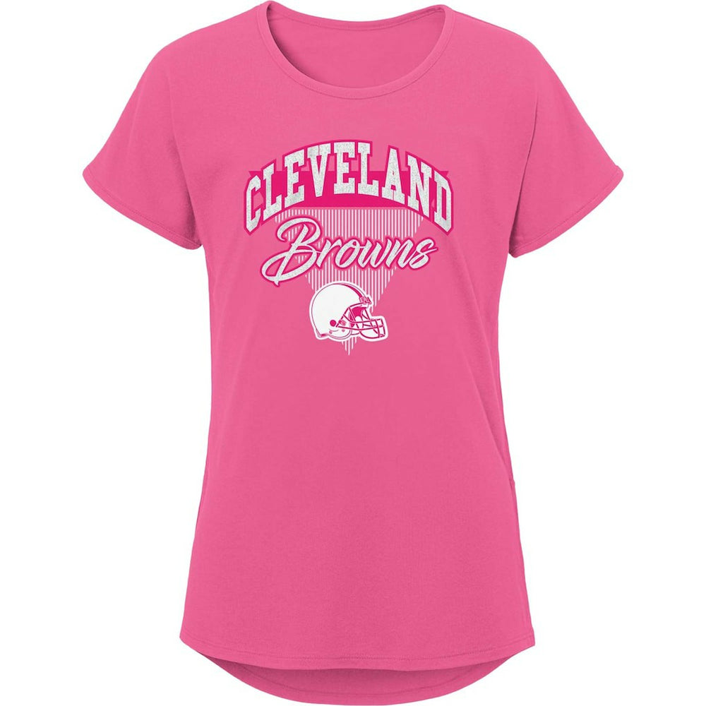 Girls Youth Playtime Dolman T-Shirt - Cleveland Browns T-shirts