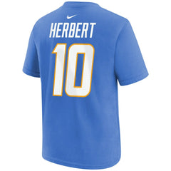 Justin Herbert Youth Player Name & Number T-Shirt - Los Angeles Chargers T-shirts