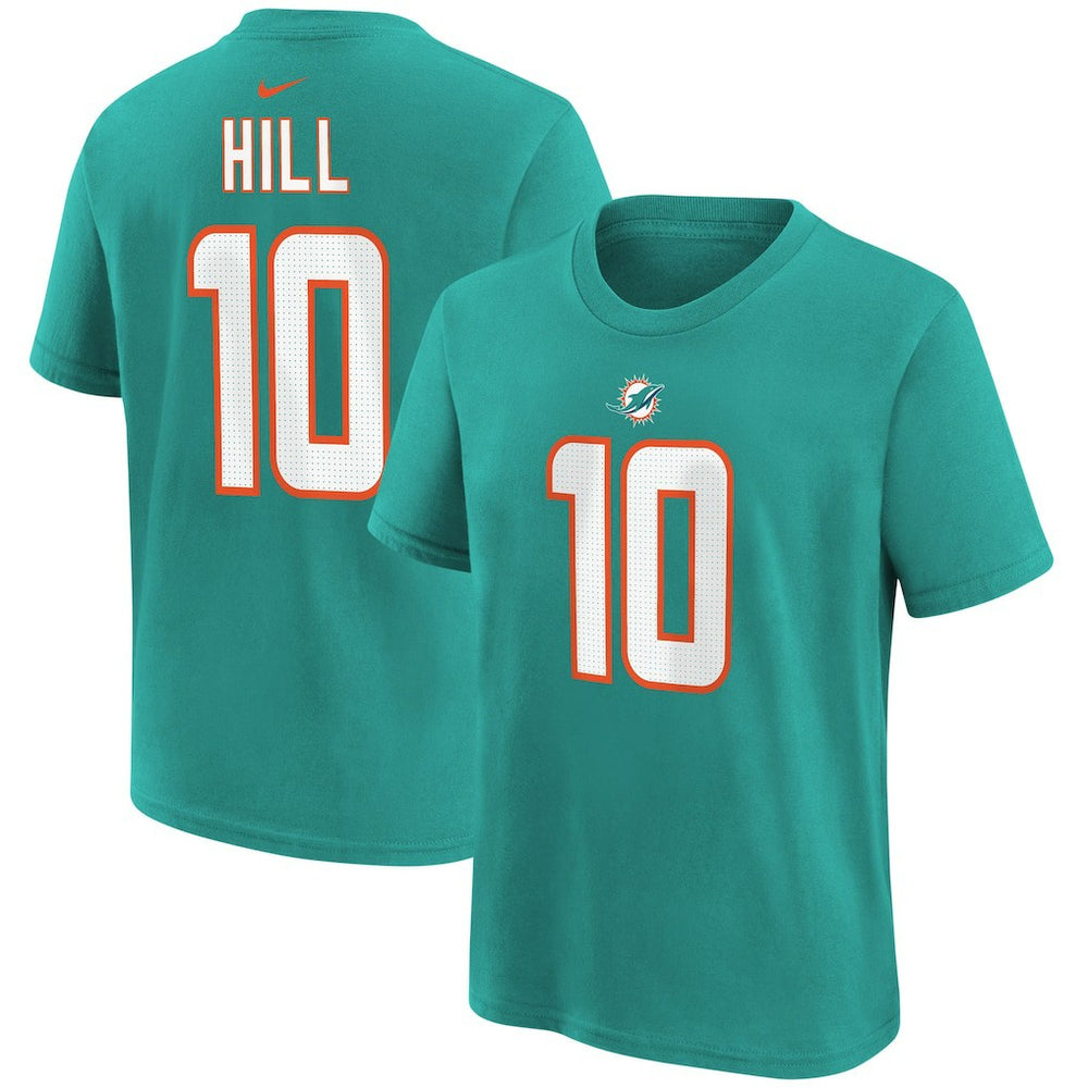 Tyreek Hill Youth Player Name & Number T-Shirt - Miami Dolphins T-shirts