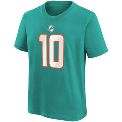 Tyreek Hill Youth Player Name & Number T-Shirt - Miami Dolphins T-shirts