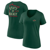 NHL Minnesota Wild Women's Territorial V-Neck T-Shirt