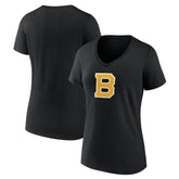 NHL Boston Bruins Women's Alternate Logo V-Neck T-Shirt
