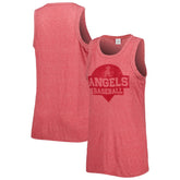 Red Los Angeles Angels Soft as a Grape Women's Tri-Blend Tank Top