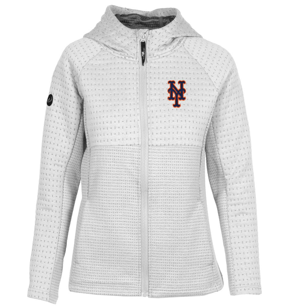 White New York Mets Levelwear Women's Solstice Full-Zip Hoodie