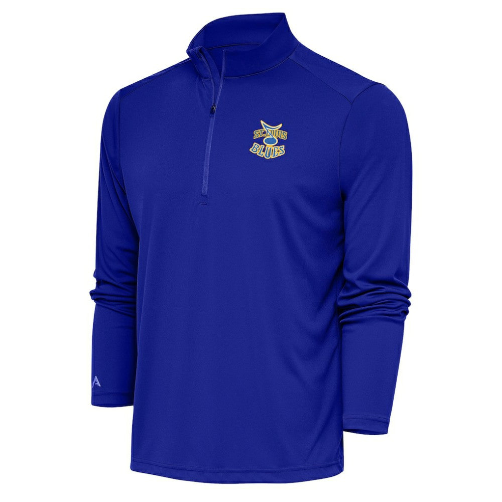 NHL St. Louis Blues Antigua Special Edition 2.0 Tribute Quarter-Zip Pullover Top
