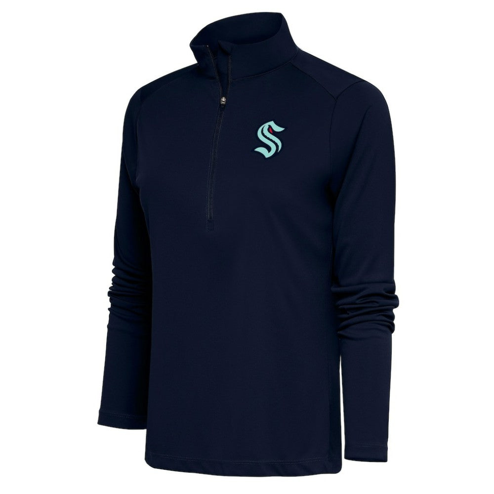 NHL Seattle Kraken Antigua Women's Special Edition 2.0 Tribute Quarter-Zip Pullover Top