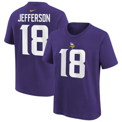 Justin Jefferson Youth Player Name & Number T-Shirt - Minnesota Vikings T-shirts