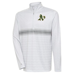 Heather Gray/Steel Athletics Antigua Bullseye Quarter-Zip Pullover Top