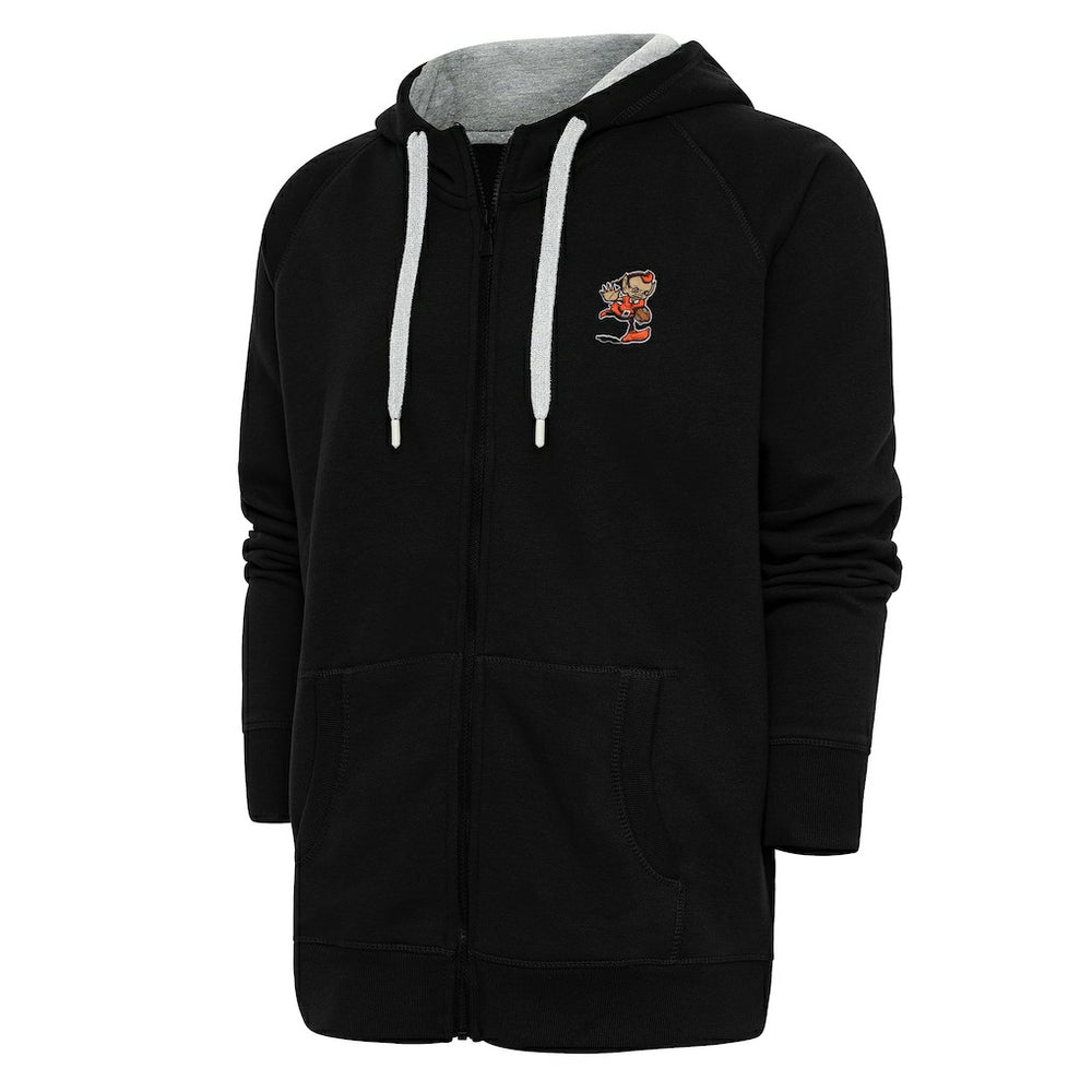 Antigua Team Logo Victory Full-Zip Hoodie - Cleveland Browns Hoodies