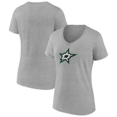 NHL Dallas Stars Women's Primary Logo Team V-Neck T-Shirt