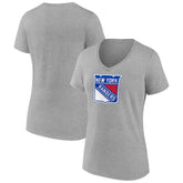 NHL New York Rangers Women's Primary Logo Team V-Neck T-Shirt