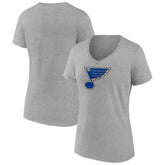NHL St. Louis Blues Women's Primary Logo Team V-Neck T-Shirt