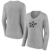 NHL Dallas Stars Women's Primary Logo Team Long Sleeve V-Neck T-Shirt