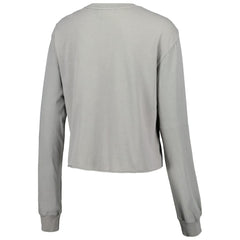 Gray Atlanta Braves The Wild Collective Women's Cropped Long Sleeve T-Shirt