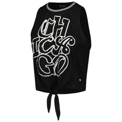 Black Chicago White Sox The Wild Collective Women's Twisted Tie Front Tank Top