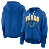 NHL St. Louis Blues Fanatics Women's Lux Lounge Helmet Arch Pullover Hoodie