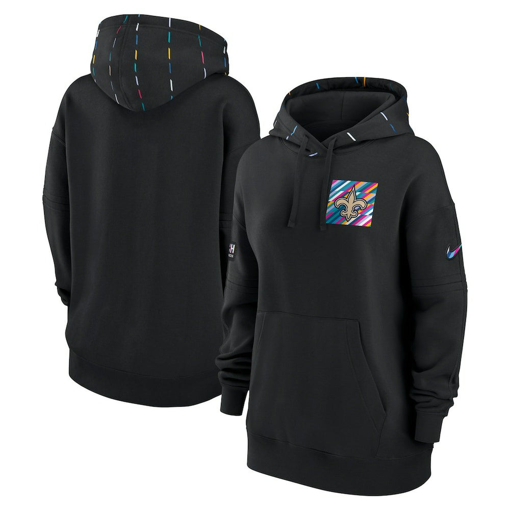 Women's 2023 NFL Crucial Catch Club Pullover Hoodie - New Orleans Saints Hoodies