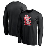 Black St. Louis Cardinals Official Team Logo Long Sleeve T-Shirt
