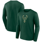 Milwaukee Bucks Primary Team Logo Long Sleeve T-Shirt