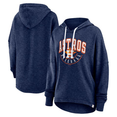 Heather Navy Houston Astros Fanatics Women's Luxe Pullover Hoodie