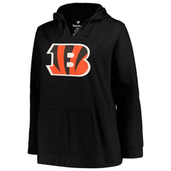 Joe Burrow Profile Women's Plus Size Player Name & Number Pullover Hoodie - Cincinnati Bengals Hoodies