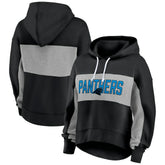 Women's Filled Stat Sheet Lighweight Modest Crop Hoodie - Carolina Panthers Hoodies
