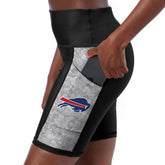 Certo Women's High Waist Logo Two-Pocket Biker Shorts - Buffalo Bills Shorts