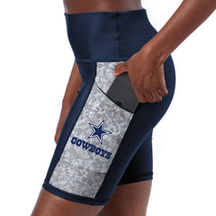 Certo Women's High Waist Logo Two-Pocket Biker Shorts - Dallas Cowboys Shorts