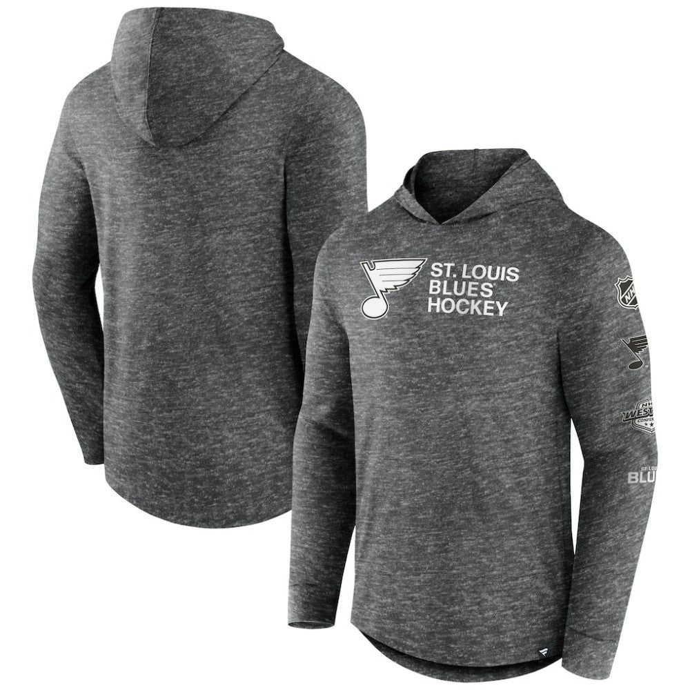 NHL St. Louis Blues Fanatics Stacked Long Sleeve Hoodie T-Shirt