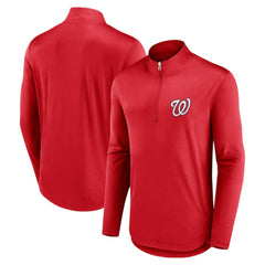Red Washington Nationals Fanatics Quarterback Quarter-Zip Top