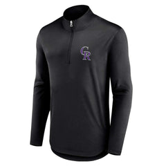 Black Colorado Rockies Fanatics Quarterback Quarter-Zip Top