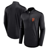 Black San Francisco Giants Fanatics Quarterback Quarter-Zip Top