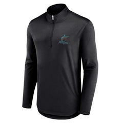 Black Miami Marlins Fanatics Quarterback Quarter-Zip Top