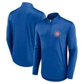 Royal Chicago Cubs Fanatics Quarterback Quarter-Zip Top