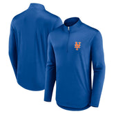 Royal New York Mets Fanatics Quarterback Quarter-Zip Top