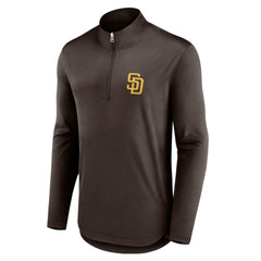 Brown San Diego Padres Fanatics Quarterback Quarter-Zip Top