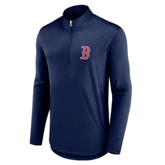 Navy Boston Red Sox Fanatics Quarterback Quarter-Zip Top